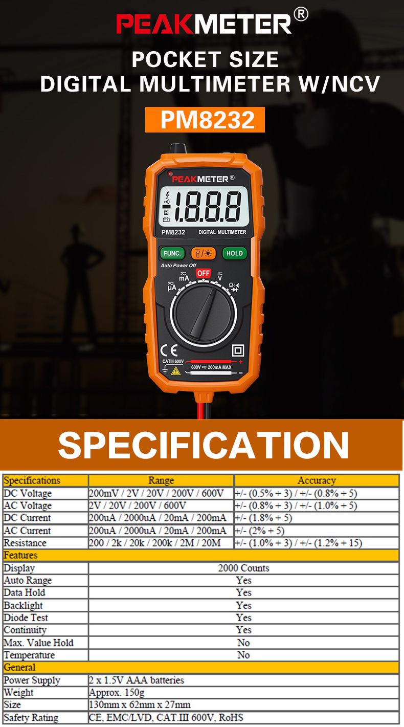 PEAKMETER-PM8232-Portable-Auto-Range-Digital-Multimeter-DMM-Auto-Power-Off-Tester-Spot-Lightt-990751