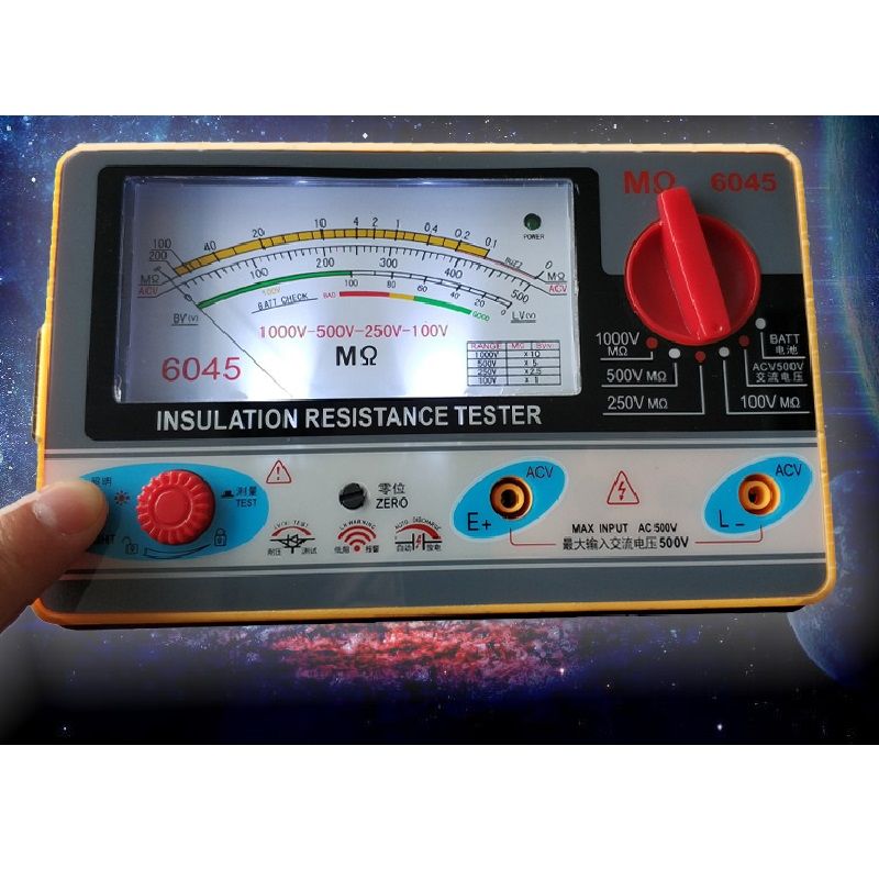 TY6045-Resistance-Tester-100V-250V-500V-1000V-Insulation-Pointer-Resistance-Meter-Analog-Insulation--1640236