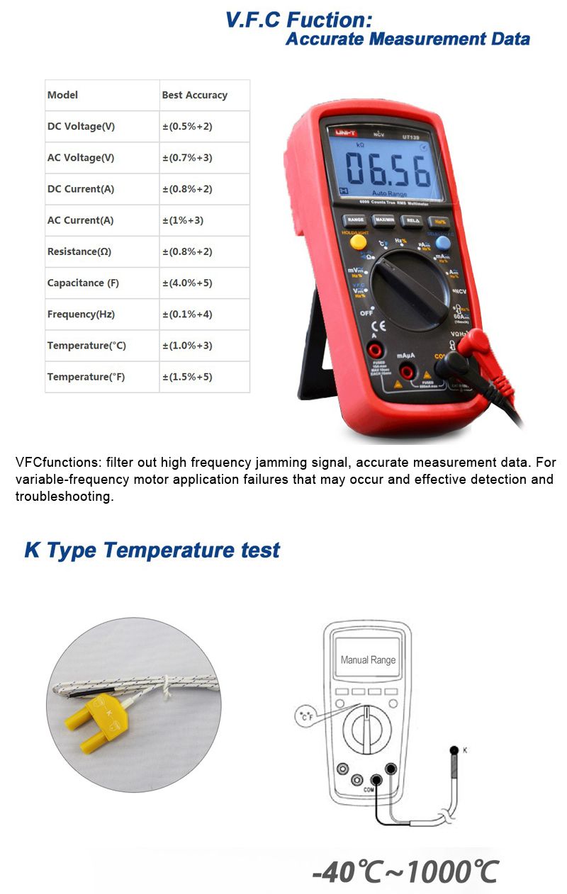 UNI-T-UT139C-Electrical-Digital-LCD-True-Rms-Multi-Meters-Handheld-Multimetro-Tester-Ammeter-1020193