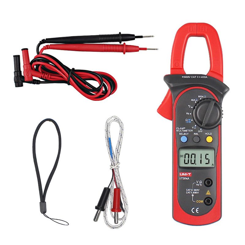 UNI-T-UT204A-Digital-Handheld-Auto-Range-Clamp-Multimeter-DMM-ACDC-Volt-Amp-Resistance-Capacitance-F-1019367