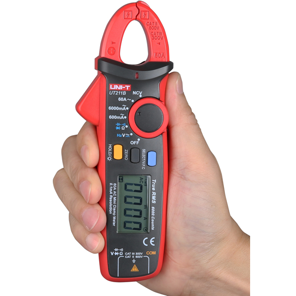 UNI-T-UT211B-Multifunction-6000-Count-True-RMS-Mini-Clamp-Meter-Multimeter-with-VFC-NCV-Test-amp-Zer-1060994