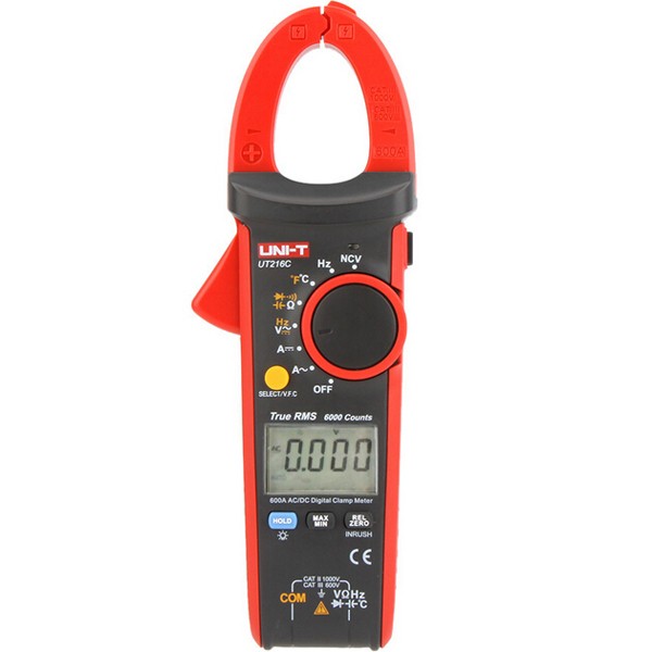 UNI-T-UT216C-600A-True-RMS-Digital-Clamp-Meter-Multimeter-Auto-Range-with-Frequency-Capacitance-Temp-1019827