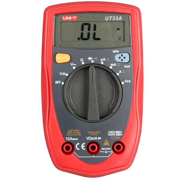 UNI-T-UT33A-Palm-Size-Digital-Mini-Auto-Range-Multimeter-Diode-Transistor-AC-DC-Current-Voltage-Test-1042323
