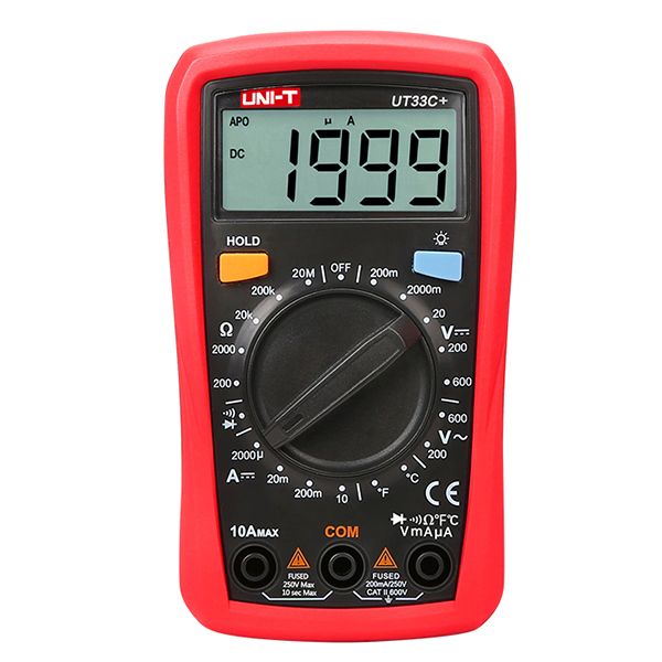 UNI-T-UT33C-Digital-Multimeter-Voltmeter-Ammeter-Resistance-Meter-Temperature-Tester---Palm-Size-1213124