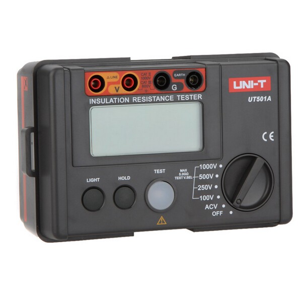 UNI-T-UT501A-1000V-Insulation-Resistance-Meter-Ground-Tester-MegOhmmeter-Volt-Meterr-with-LCD-Backli-1021172