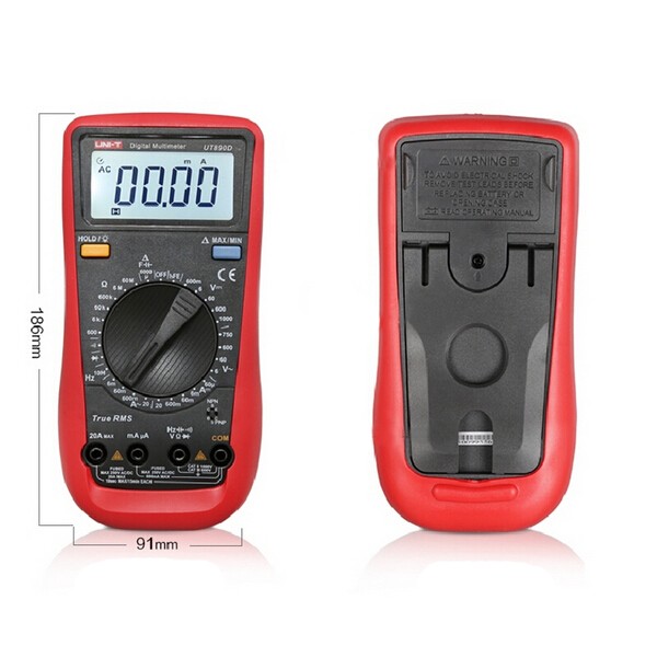 UNI-T-UT890C-Digital-True-RMS-Multimeter-Multimetro-Tester-With-Test-Lead-Cable-1020185