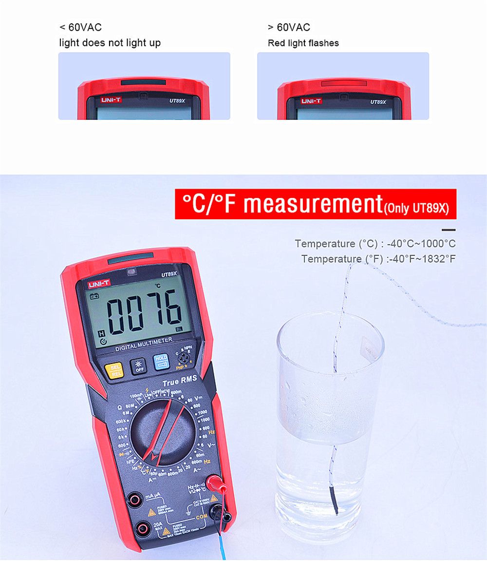 UNI-T-UT89XUT89XD-6000-Count-Digital-Multimeter-True-RMS-Automatic-Backlight-Multimeter-NCVCondensat-1436980