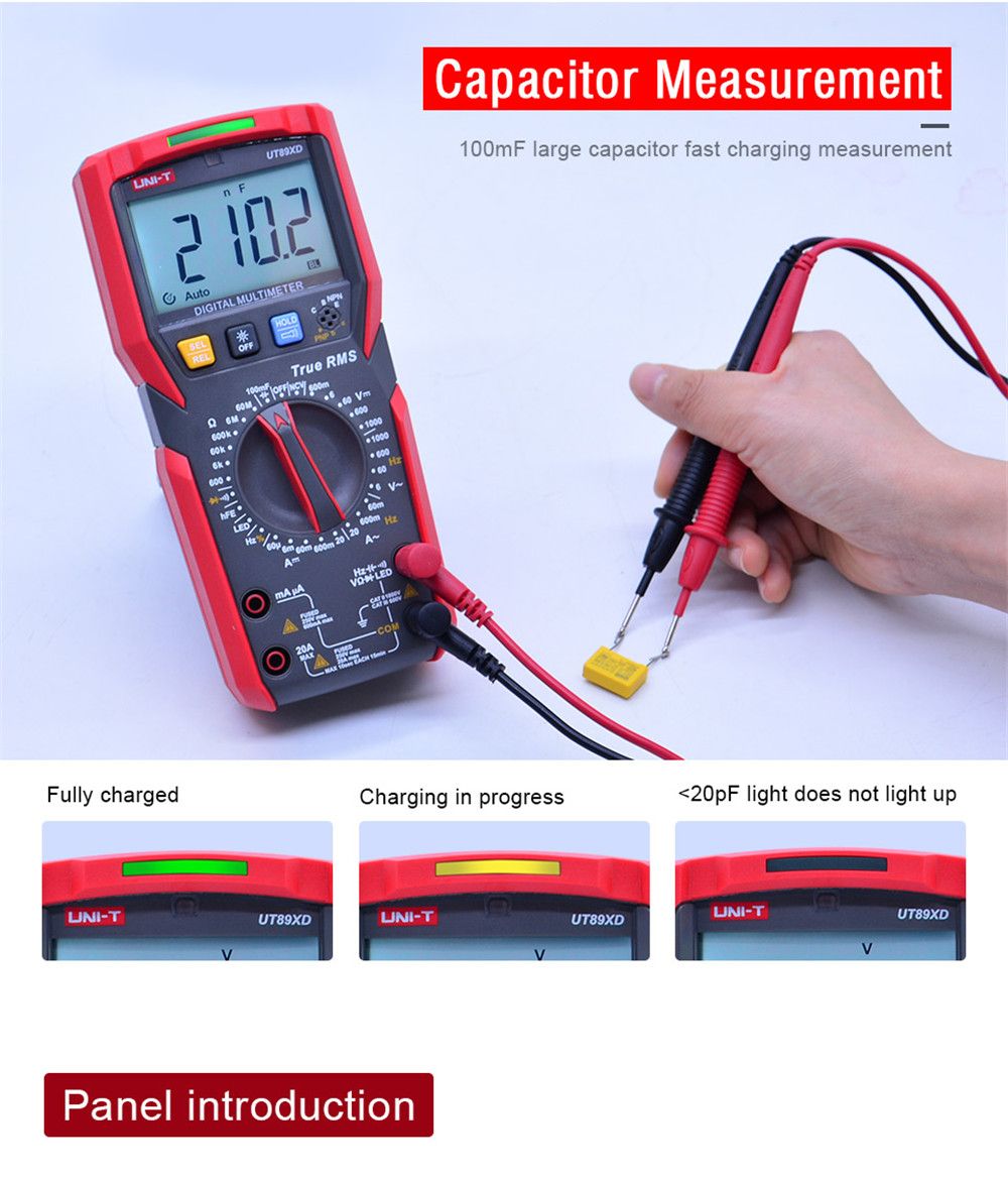 UNI-T-UT89XUT89XD-6000-Count-Digital-Multimeter-True-RMS-Automatic-Backlight-Multimeter-NCVCondensat-1436980