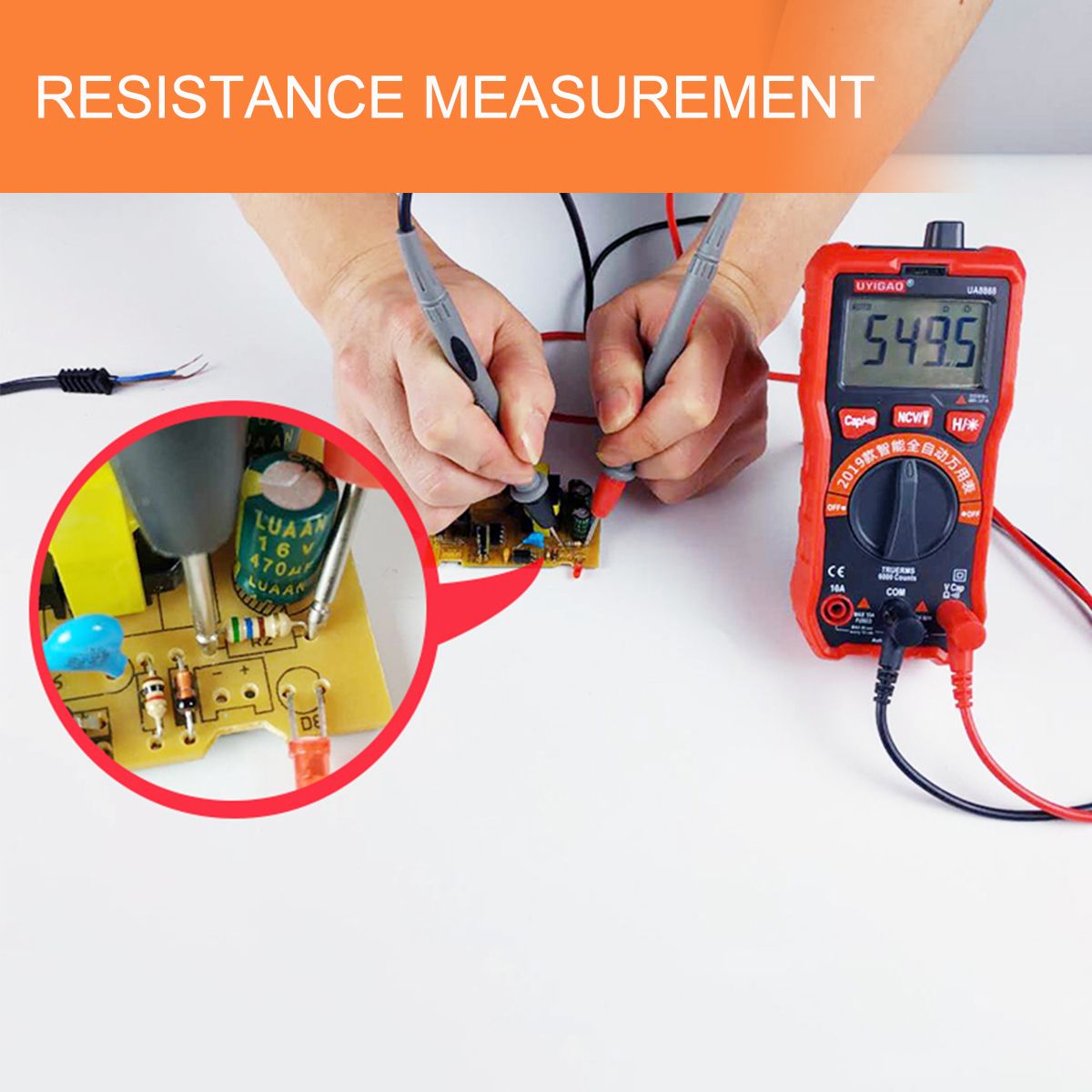 UNICAO-UA888-Digital-Auto-Meters-Multimeter-Handheld-Tester-ACDCResistancNCV-1468150