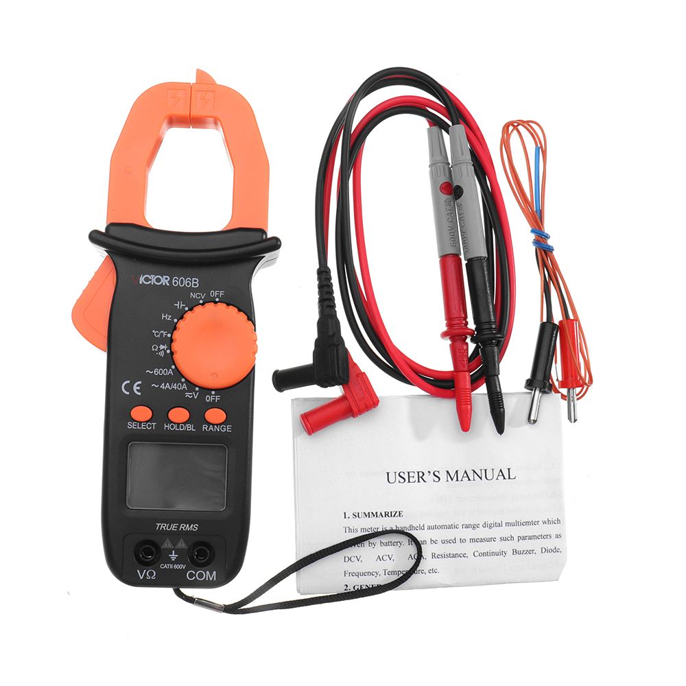 VICTOR-606B-Clamp-Multimeter-Overload-Protection-Digital-NCV-Auto-Off-Data-Hold-1316064