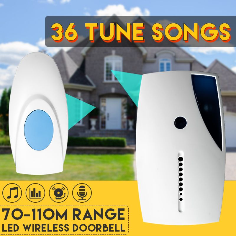 100M-36-Songs-Chimes-Wireless-Music-Doorbell-Cordless-Receiver-Control-1613977
