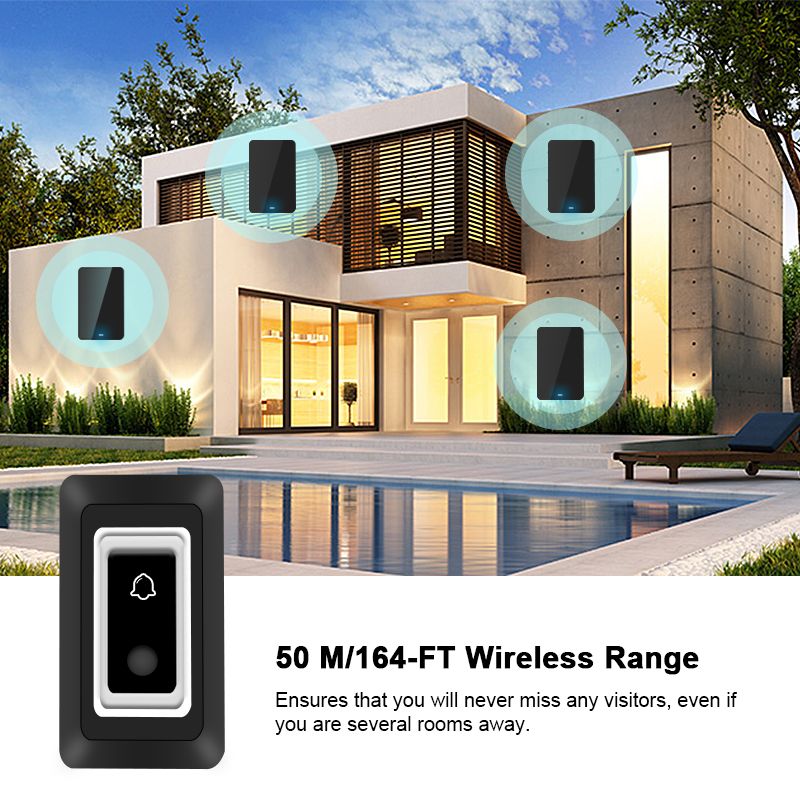 28-Chimes-3-Volume-50M-Wireless-Doorbell-Door-Bell--Waterproof-Dustproof-LED-Dingdong-1435310