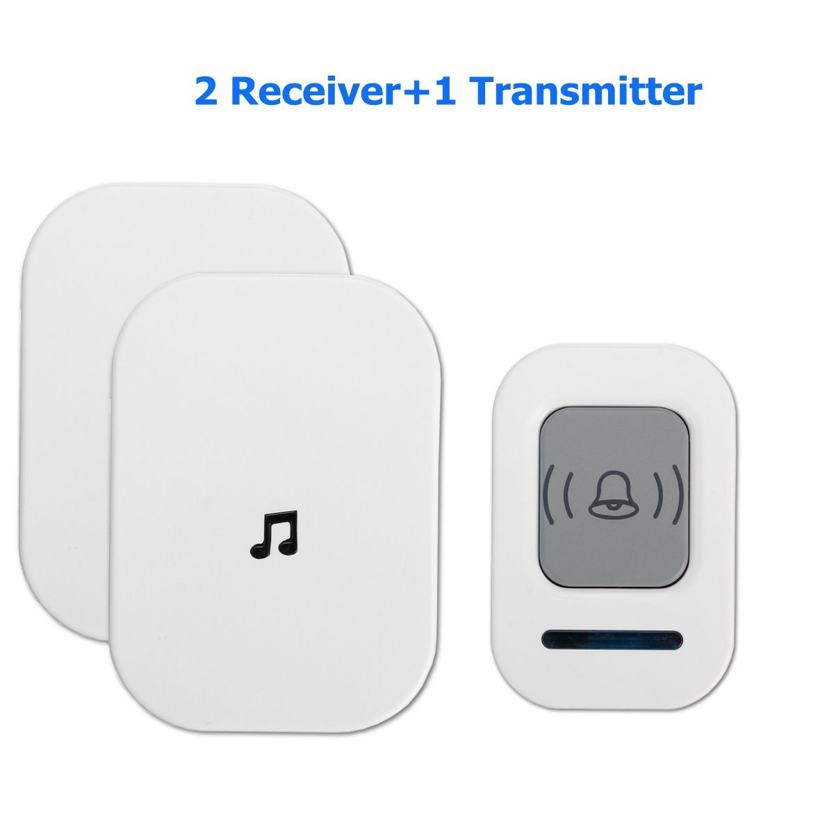 300M-Wireless-Doorbell-60-Song-Chime-5-Volume-Level-Door-Bell-12-Receiver-SOS-1519501