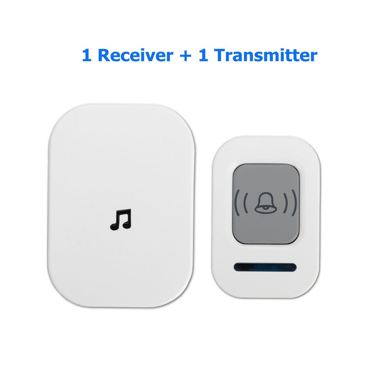 300M-Wireless-Doorbell-60-Song-Chime-5-Volume-Level-Door-Bell-12-Receiver-SOS-1519501