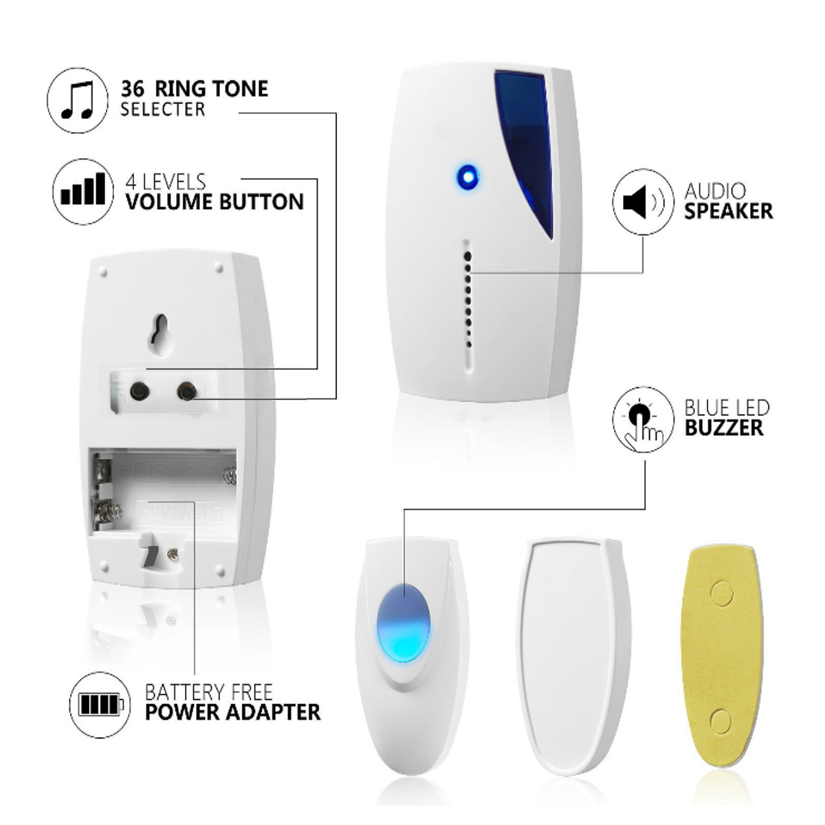 36-Tune-Chimes-Songs-Waterproof-LED-Wireless-Doorbell-Remote-Control-Music-Doorbell-1121488