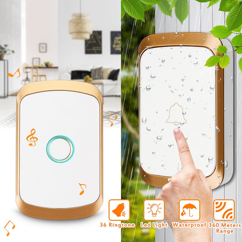 360M-Remote-Waterproof-LED-Wireless-Doorbell-36-Ringtone-Emergency-Chime-US-PlugEU-PlugUK-Plug-1407460