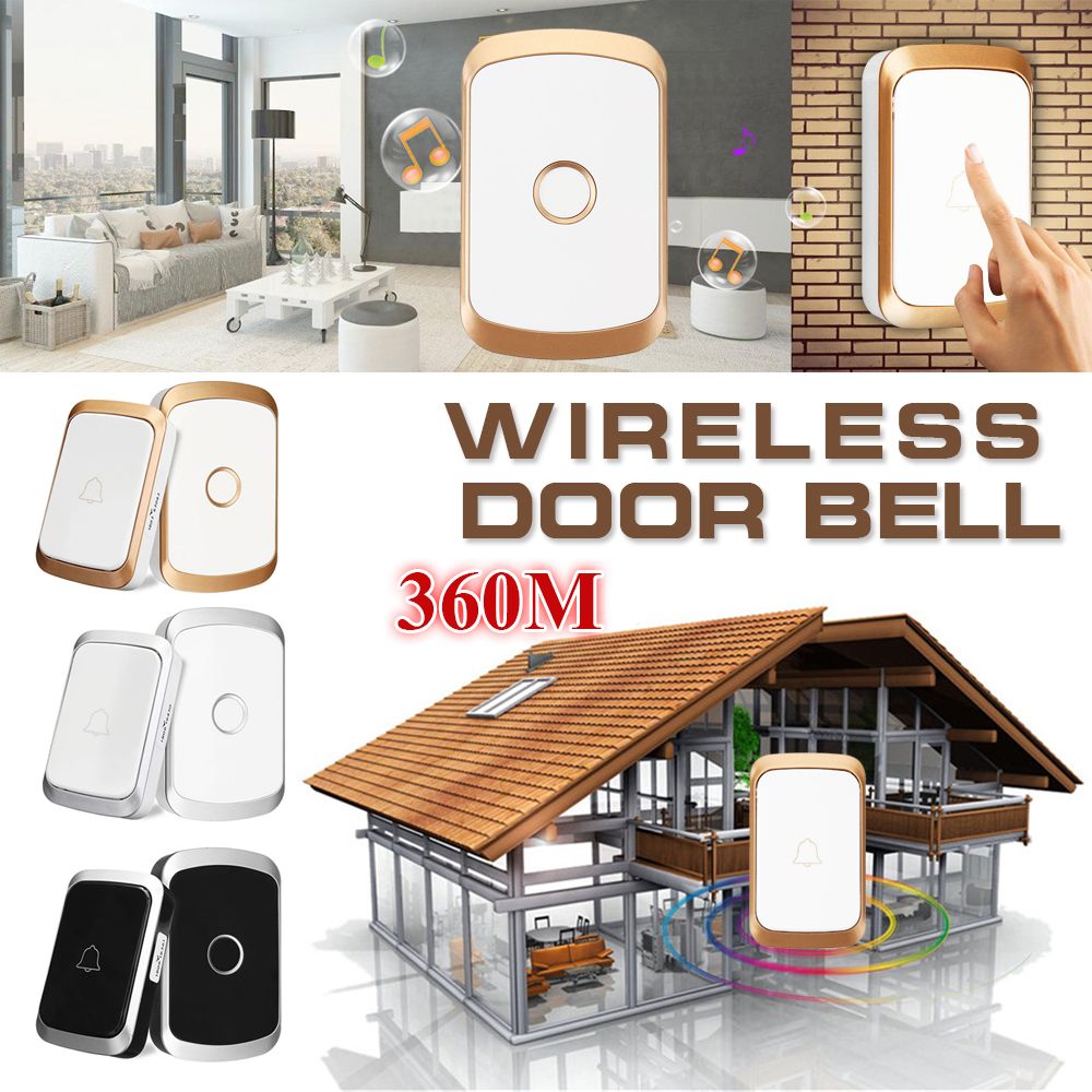 360M-Remote-Waterproof-LED-Wireless-Doorbell-36-Ringtone-Emergency-Chime-US-PlugEU-PlugUK-Plug-1407460