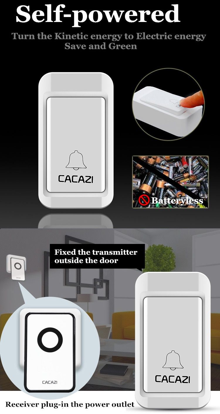 CACAZI-38-Tunes-Wireless-Cordless-Waterproof-Doorbell-Remote-Control-Door-Bell-Chime-No-Need-Battery-1241037