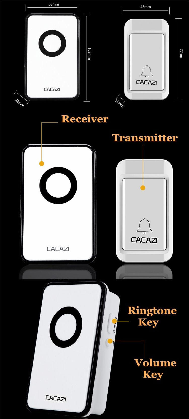 CACAZI-38-Tunes-Wireless-Cordless-Waterproof-Doorbell-Remote-Control-Door-Bell-Chime-No-Need-Battery-1241037