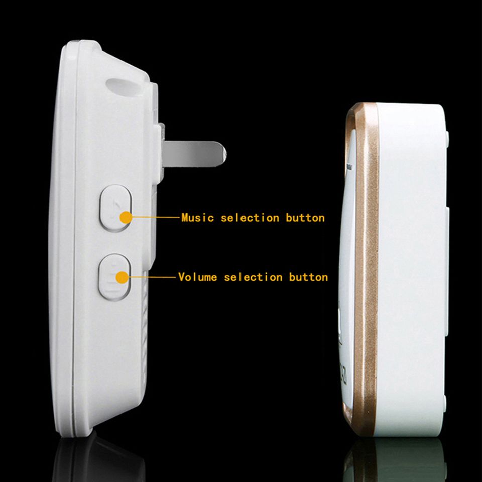 CACAZI-A10F-Waterproof-Wireless-Doorbell-300M-Remote-Door-Bell-Chime-220V-1-Button-2-Receiver-1630661