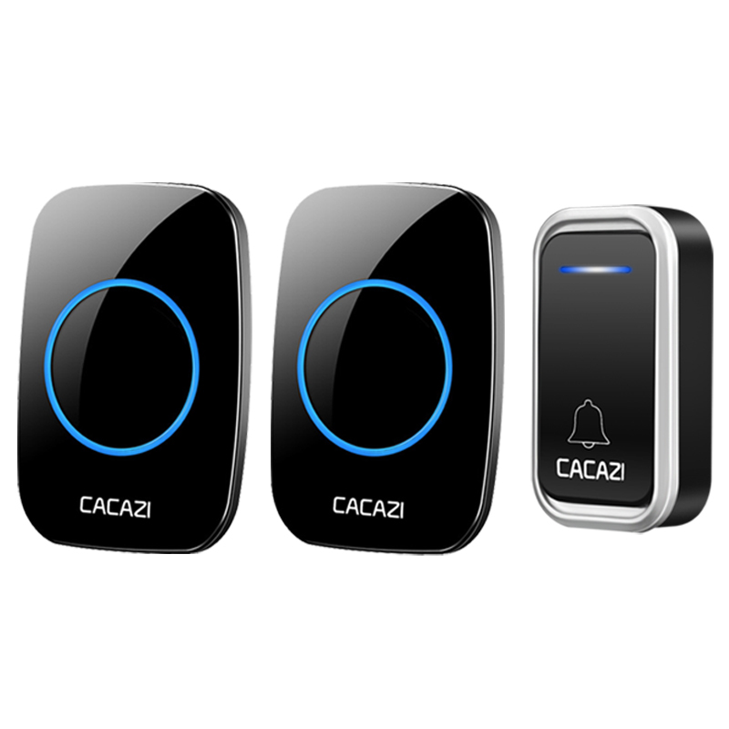 CACAZI-A10F-Waterproof-Wireless-Doorbell-300M-Remote-Door-Bell-Chime-220V-2-Button-1-Receiver-1630659