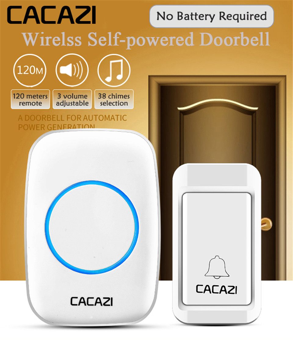 CACAZI-A10G-2-Wireless-Doorbell-Self-powered-No-batteries-Waterproof-Button-120M-Remote-LED-Light-Ho-1630650