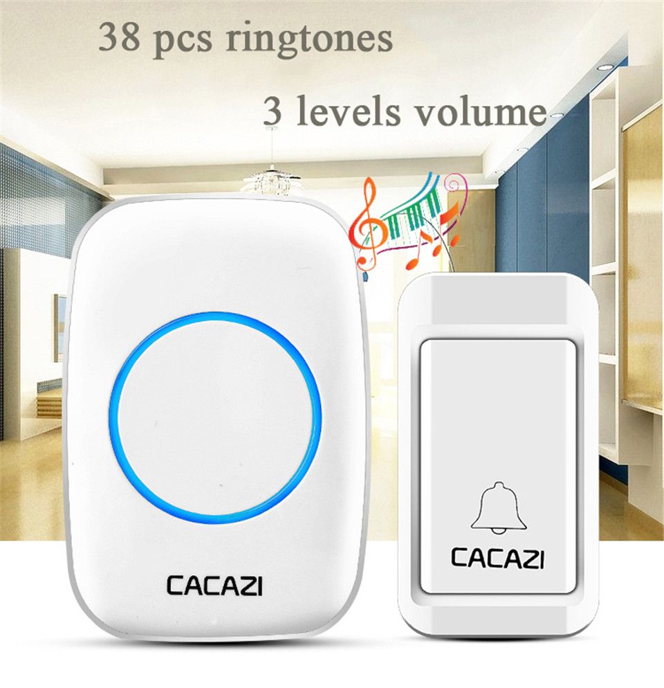 CACAZI-A10G-3-Wireless-Doorbell-Self-powered-No-batteries-Waterproof-Button-120M-Remote-LED-Light-Ho-1630656