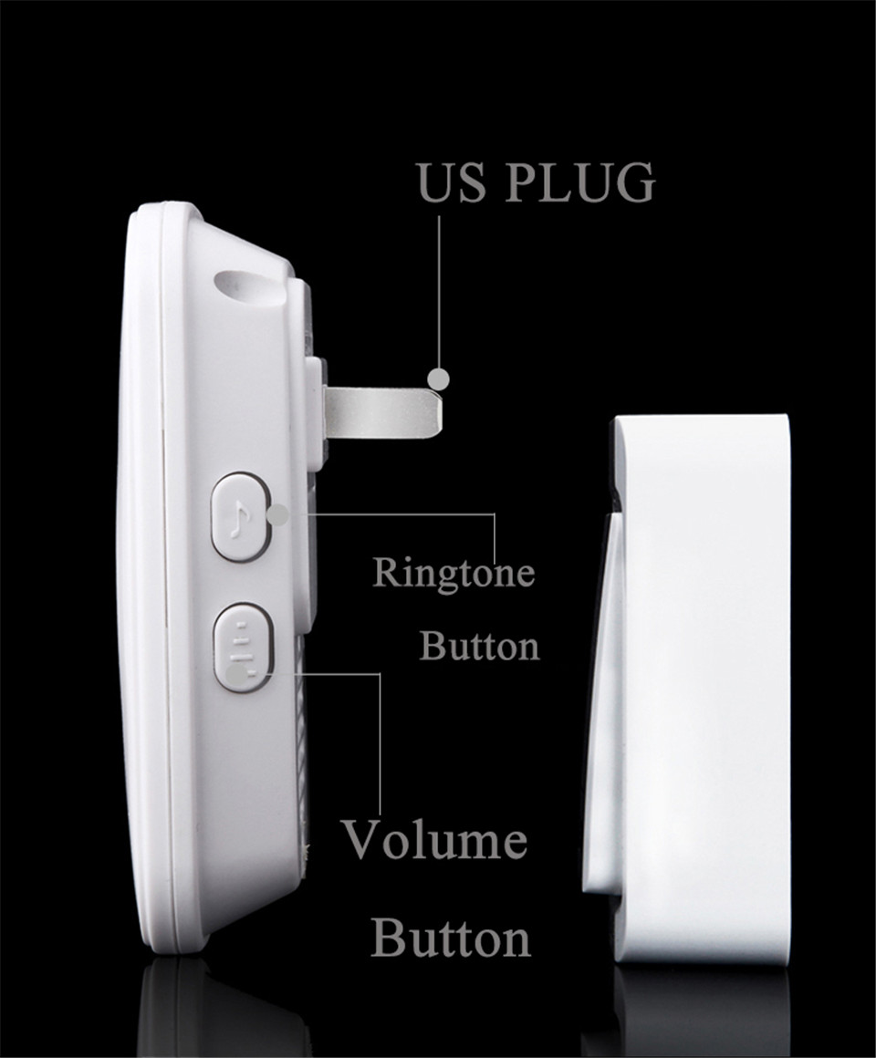 CACAZI-A10G-Wireless-Doorbell-Self-powered-No-batteries-Waterproof-Button-120M-Remote-LED-Light-Home-1630652