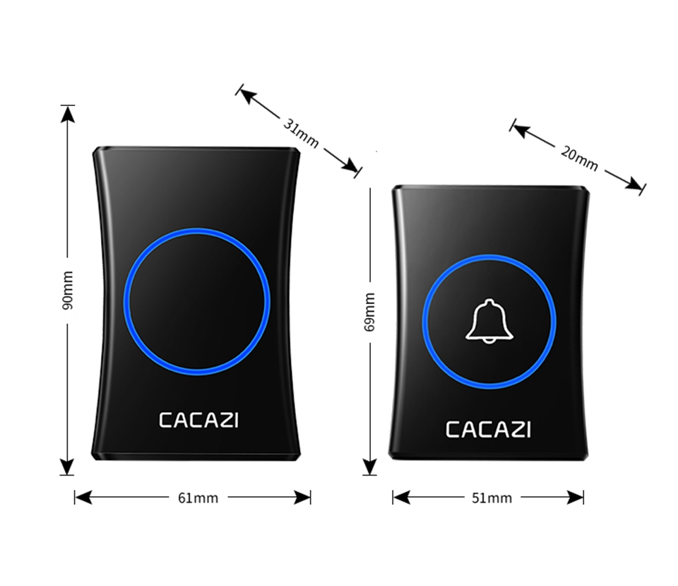 CACAZI-A30-Smart-Waterproof-Wireless-Music-Doorbell-Battery-300M-Remote-Button-Receiver-Home-Call-Ri-1610212