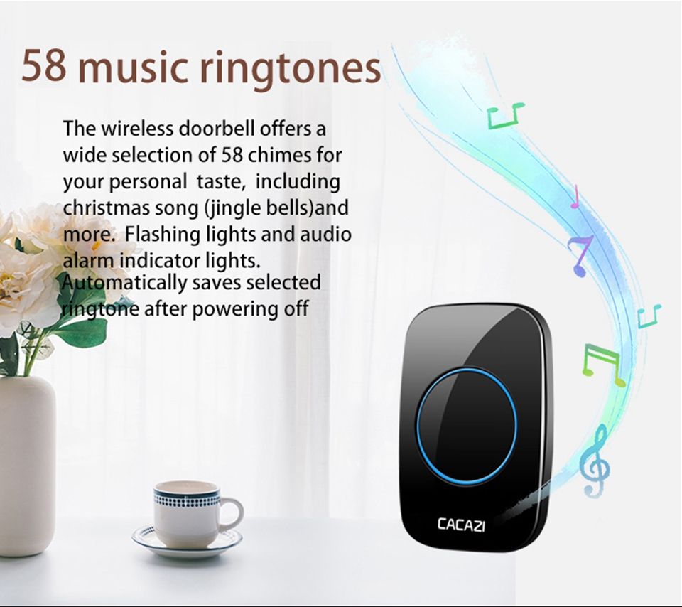 CACAZI-A60-Waterproof-Wireless-Music-Doorbell-LED-Light-Battery-300M-Remote-Home-Cordless-Call-Bell--1610215