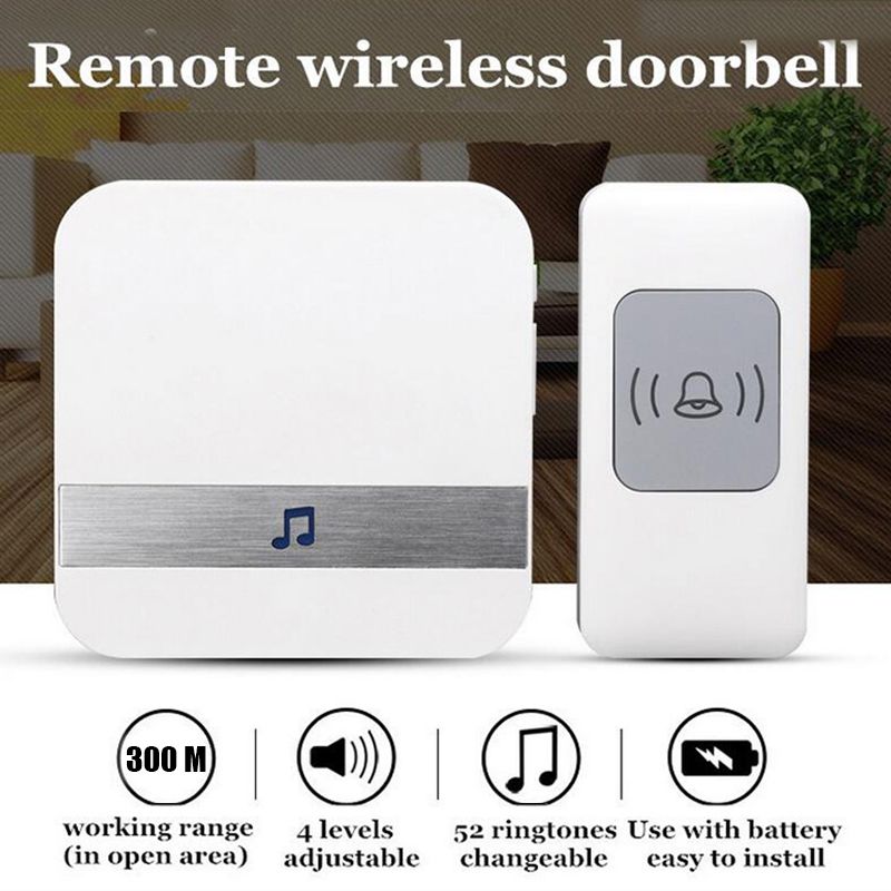 CACAZI-A9-Music-Doorbell-300M-Doorbell-Transmitters--Receiver-EU-PlugUS-Plug-1363897