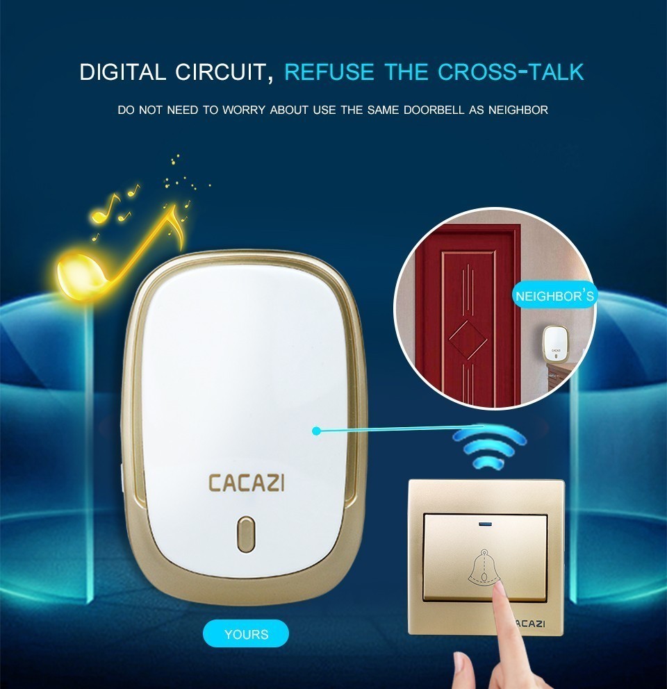 CACAZI-AC110-220V-Wireless-Doorbell-Waterproof-1-Button1-Plug-in-Receivers-300M-Remote-Music-Door-De-1613599