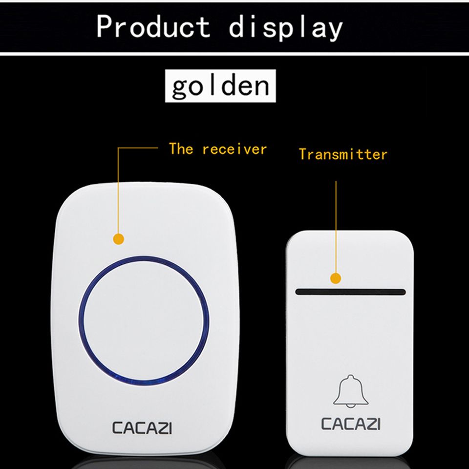 CACAZI-FA12-2-Self-Powered-Wireless-Doorbell-Waterproof-Smart-No-Battery-Home-Cordless-Bell-200M-Rem-1630654