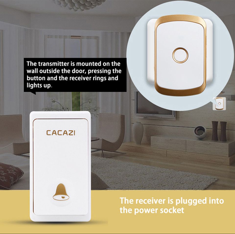 CACAZI-FA20-2-Self-powered-Waterproof-Wireless-Doorbell-200M-Remote-LED-Light-Home-Music-Doorbell-36-1630648