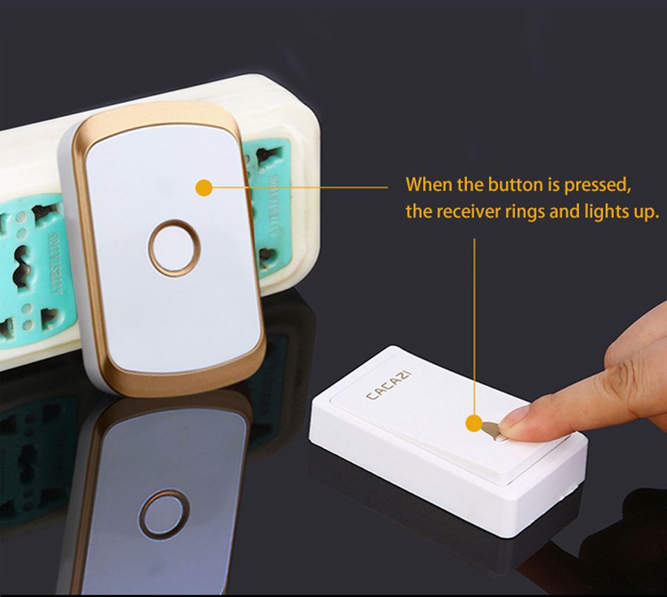 CACAZI-FA20-2-Self-powered-Waterproof-Wireless-Doorbell-200M-Remote-LED-Light-Home-Music-Doorbell-36-1630648