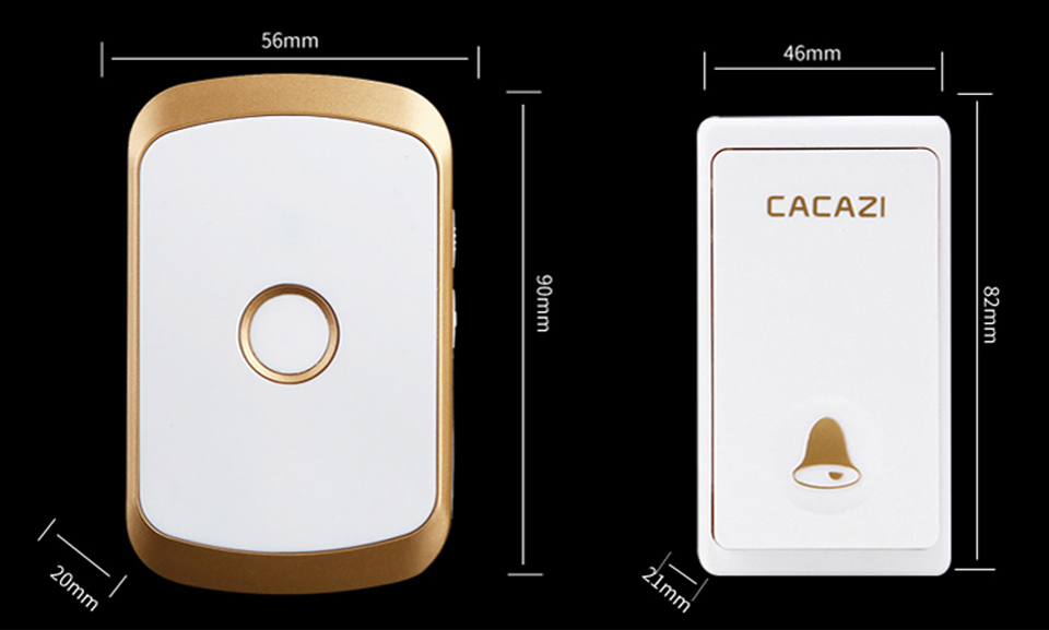 CACAZI-FA20-2-Self-powered-Waterproof-Wireless-Doorbell-200M-Remote-LED-Light-Home-Music-Doorbell-36-1630648