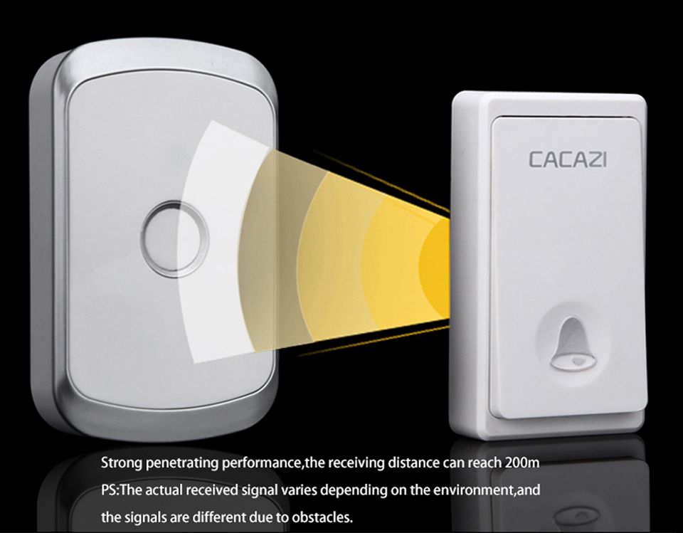CACAZI-FA20-Self-powered-Waterproof-Wireless-Doorbell-200M-Remote-LED-Light-Home-Music-Doorbell-36-C-1629141
