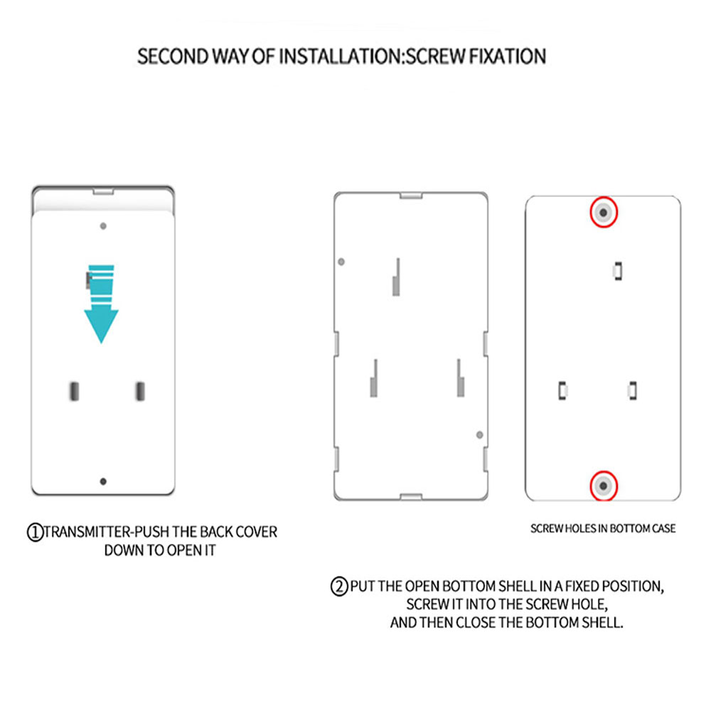 CACAZI-FA80-2-Self-powered-Wireless-Doorbell-Waterproof-2-Receiver-No-Battery-Required-Button-Smart--1630695