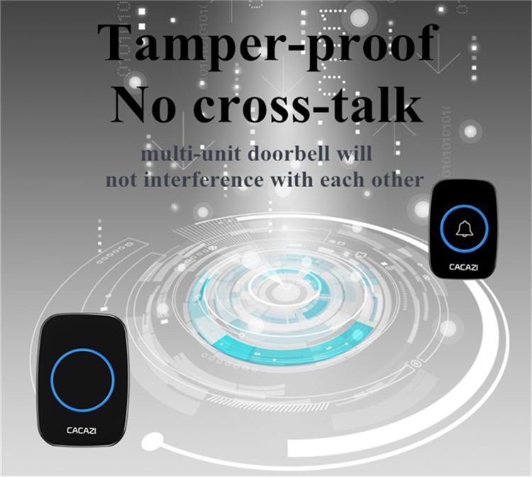 CACAZI-LED-Smart-Doorbell-Waterproof-300M-Remote-Mini-Wireless-Door-Bell-38-Chimes-20-85dB-Door-Ring-1241034