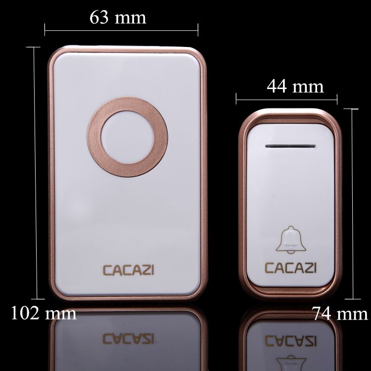 CACAZI-Wireless-Doorbell-300M-Waterproof-Door-Bell-AC-110-220V-80dB-1-Emitter-1-Receiver-No-Battery-1240979