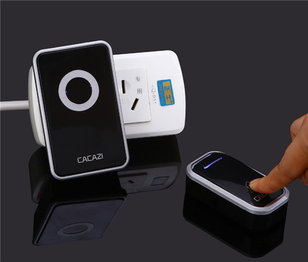 CACAZI-Wireless-Doorbell-300M-Waterproof-Door-Bell-AC-110-220V-80dB-1-Emitter-1-Receiver-No-Battery-1240979