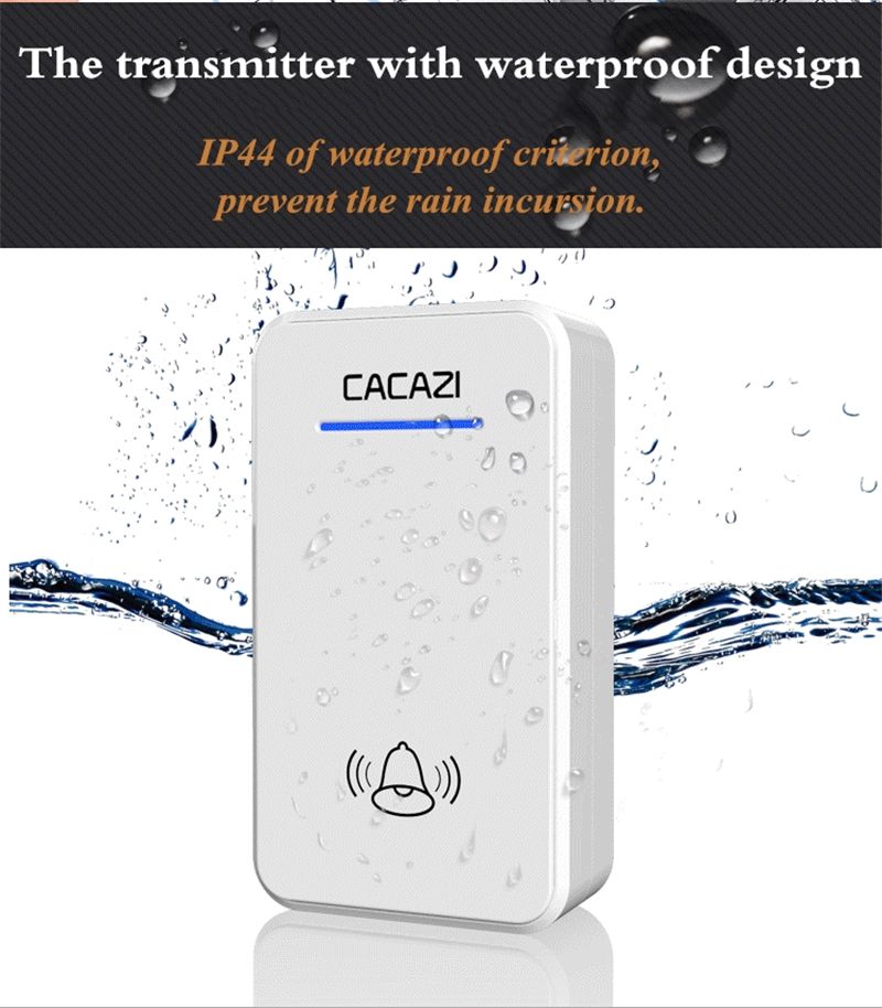 Cacazi-A8-AC-Wireless-Doorbell-Waterproof-300M-Remote-Long-Range-Door-Bell-48-Rings-6-Volume-Door-Ch-1624754