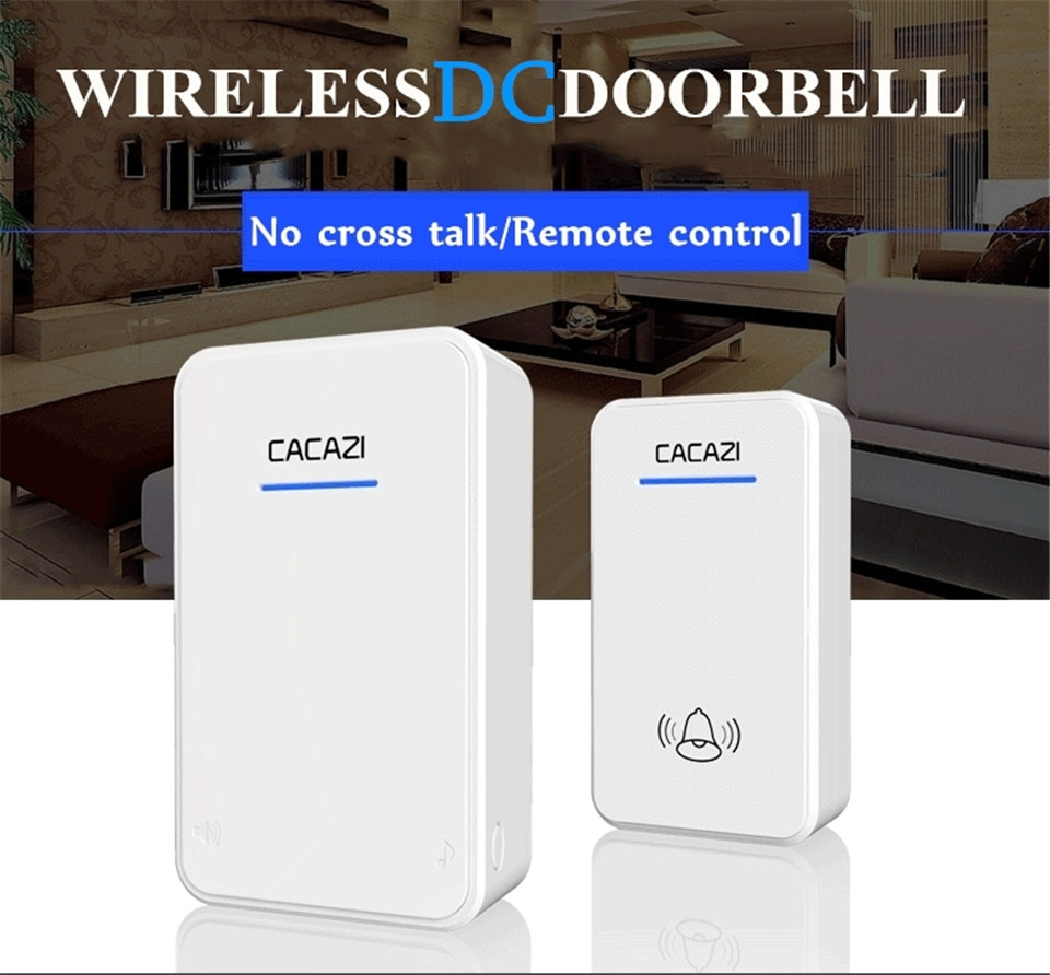 Cacazi-A8-DC-Wireless-Doorbell-Waterproof-300M-Remote-Long-Range-Door-Bell-48-Rings-6-Volume-Door-Ch-1624753