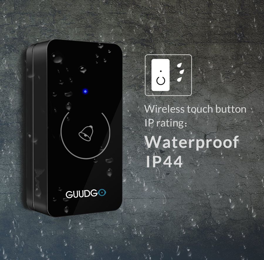 Guudgo-GD-MD01-Wireless-Touch-Screen-Music-Doorbell-Portable-Waterproof-Doorbell-52-Melody-Chime-1149210