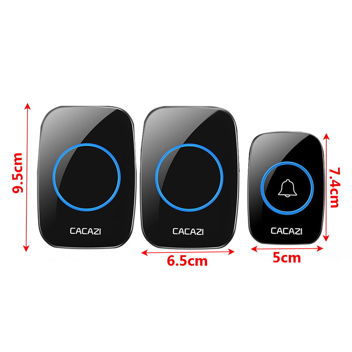 Home-Wireless-Doorbell-Waterproof-Remote-300M-Distance-1-Transmitter-2-Receiver-1262780