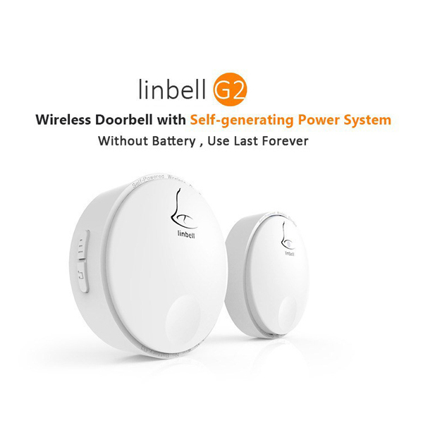 Linbell-G2-Waterproof-IPX7-Self-powered-No-Battery-Wireless-Doorbell-1023669