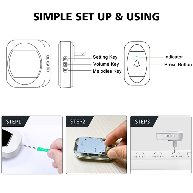 ML-195-Wireless-Doorbell-Smart-Household-DoorBell-With-Time-Display-Volume-Adjustable-Mutil-Use-for--1714704