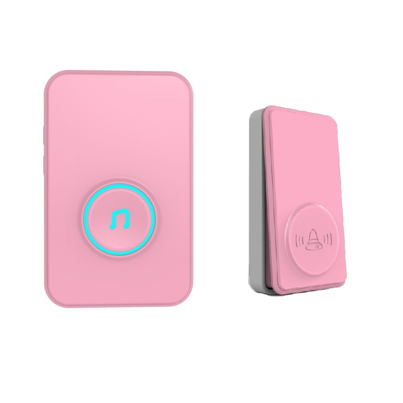 Self-Powered-Wireless-Music-Doorbell-Self-Generating-Long-Distance-No-Battery-Pink-EU-US-Plug-1614490