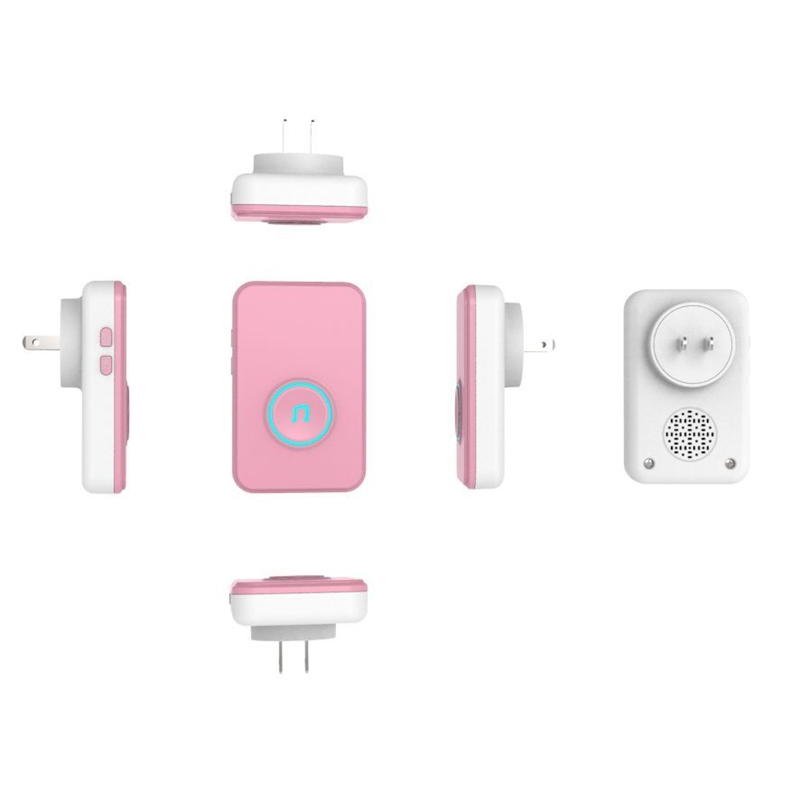 Self-Powered-Wireless-Music-Doorbell-Self-Generating-Long-Distance-No-Battery-Pink-EU-US-Plug-1614490