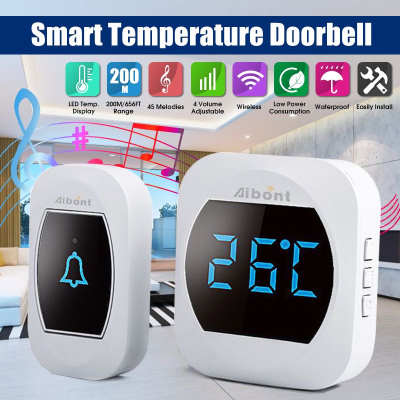 Smart-Temperature-Wireless-Waterproof-Doorbell-45-Chimes-200M-Long-Range-Real-time-Thermometer-1608087